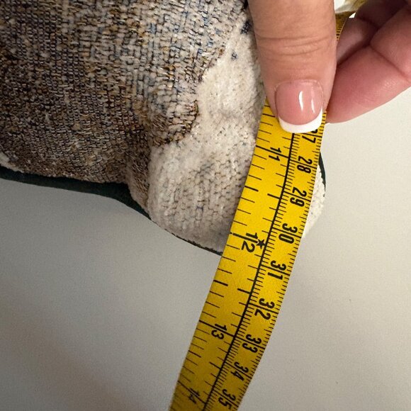 Santa Claus Christmas Tapestry Throw Pillow Green Backing Winter Animal Holiday - Picture 5 of 6